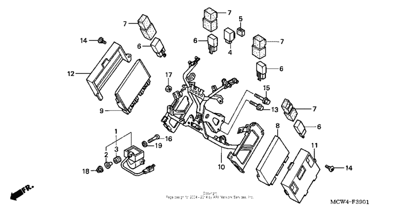 VFR800 (ABS) Cowl stay (abs)