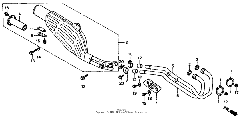 Exhaust muffler 88-90
