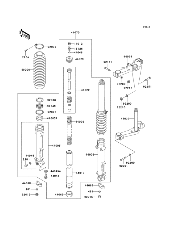 Front fork(p20)