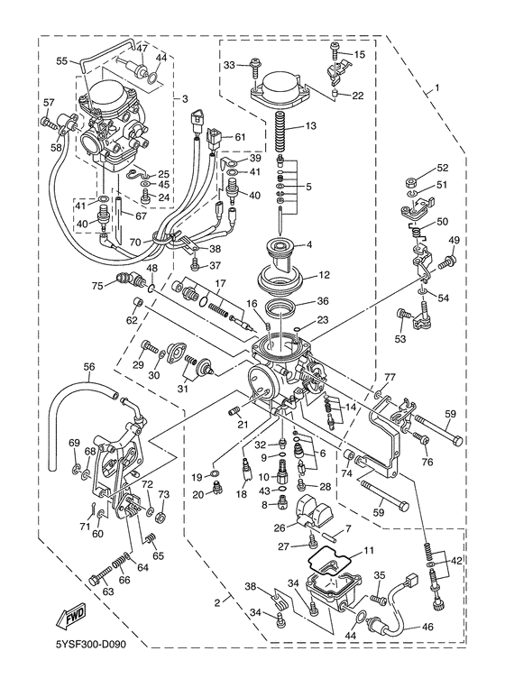 XVS1100A Карбюратор