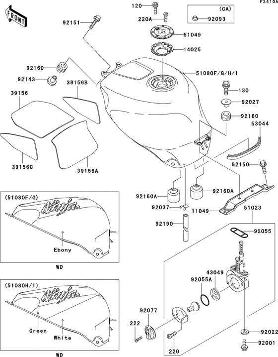 Fuel tank(1/2)(zx750-p2)