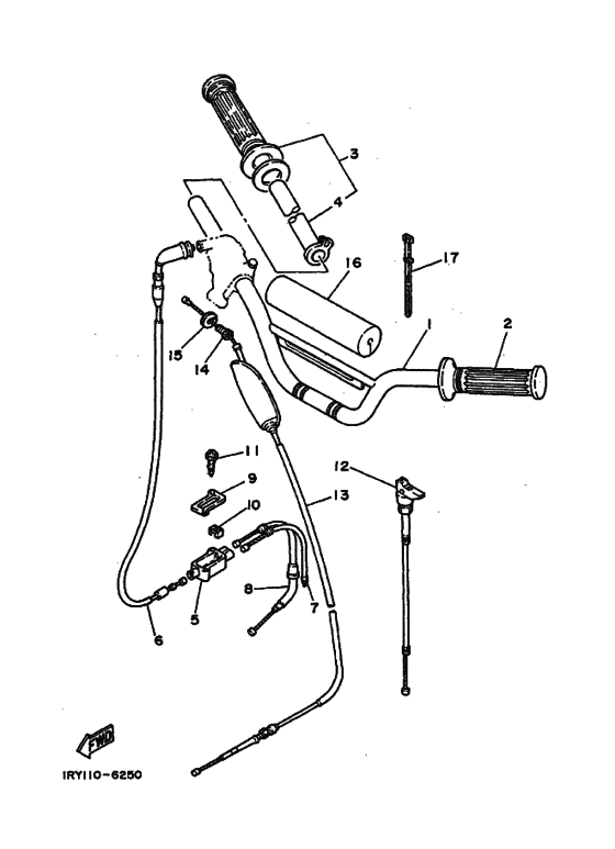 BW80 BW80U Рулевой рычаг и кабель