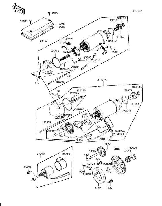 Starter motor/starter clutch