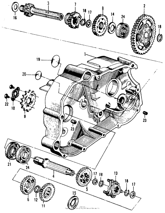 Transmission + left crankcase