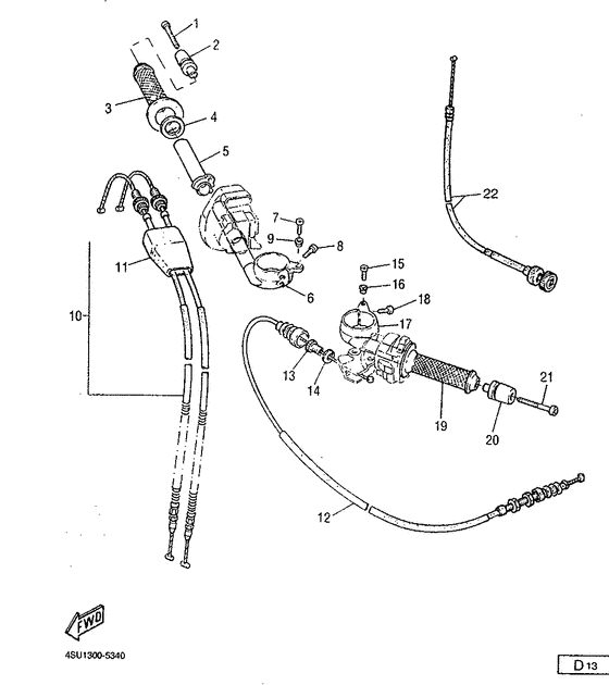 Steering handle. cable