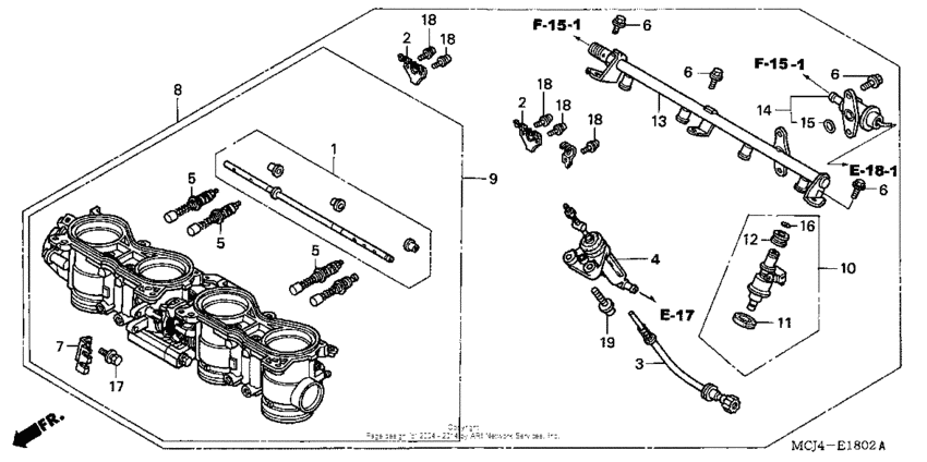 Throttle body assy. ('02-'03)