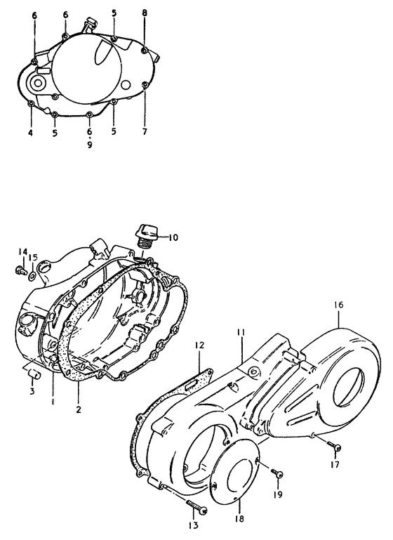 Crankcase cover ass`y  (v