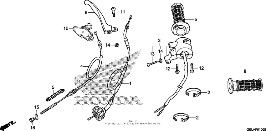 Handle lever + switch + cable