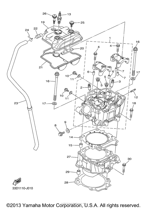 YZ450FDW Цилиндры
