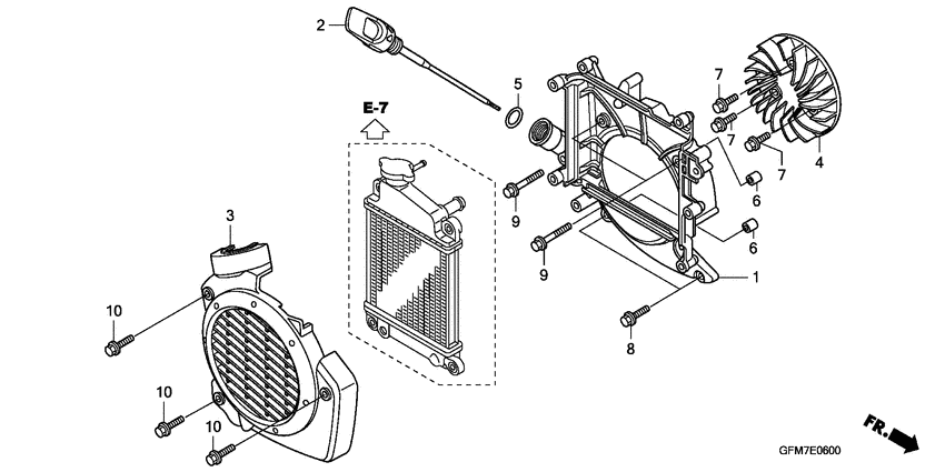 NHX110 Cooling fan /  radiator cover