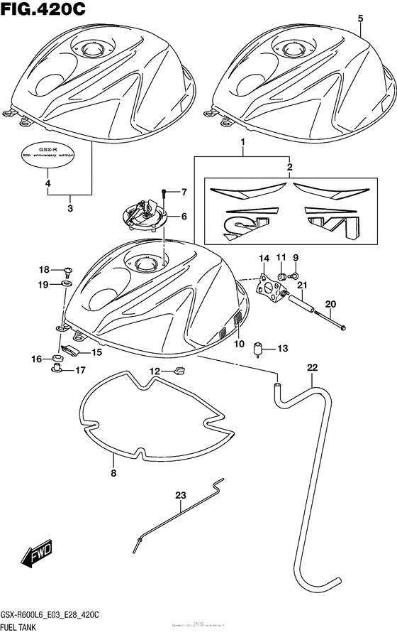 Fuel Tank (Gsx-R600L6 E33)