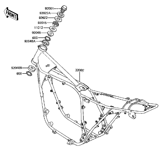 KZ750 CSR Frame comp