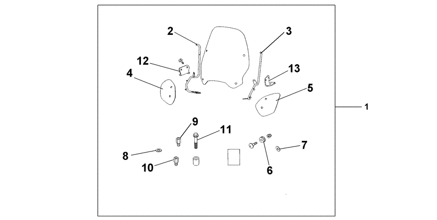 PES150 Ветровое стекло