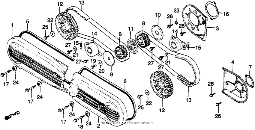 Front cover + timing belt