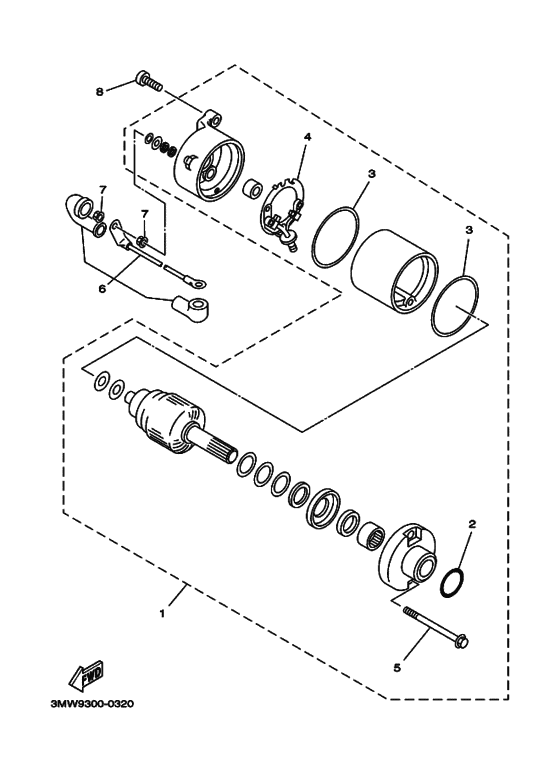 SR125 Стартерный мотор