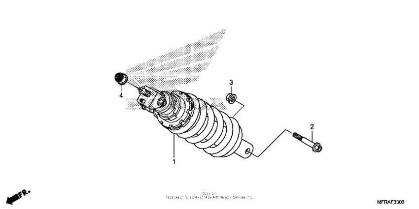 VT1300CS (ABS) Rear shock absorber (1)