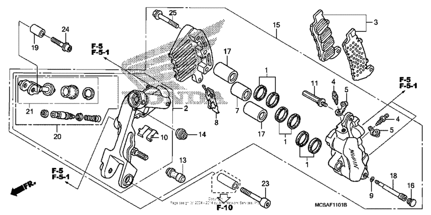 Left front brake caliper ('07)