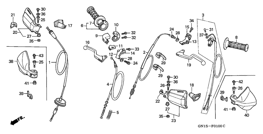 Handle lever/switch/cable
