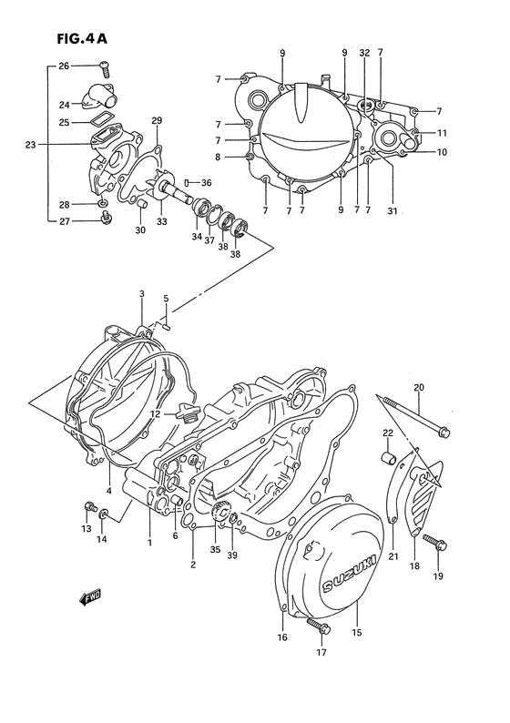 Crankcase cover ass`y  (v