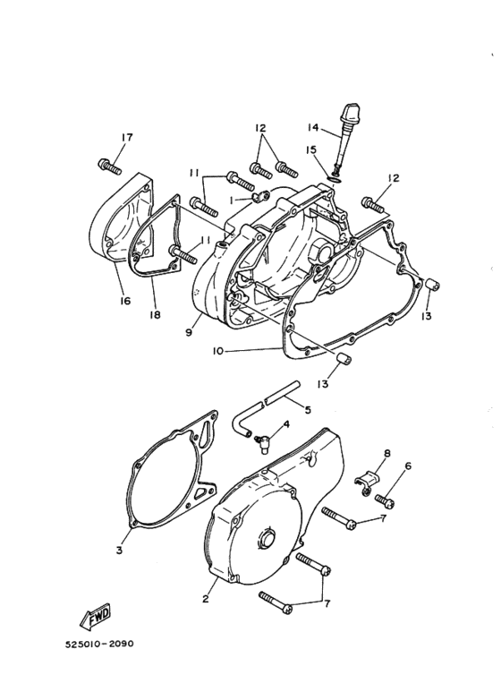 Crankcase cover ass`y  (v