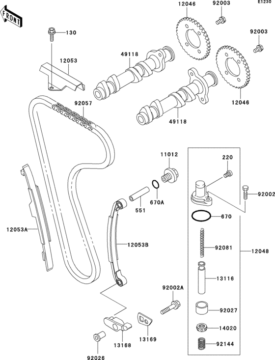 EL250 Распред вал