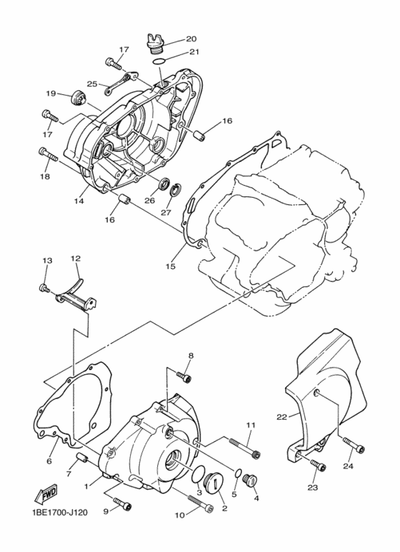 Crankcase cover ass`y  (v