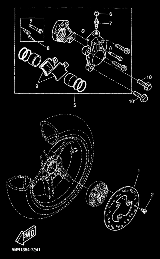 YQ50 Rear brakecaliper
