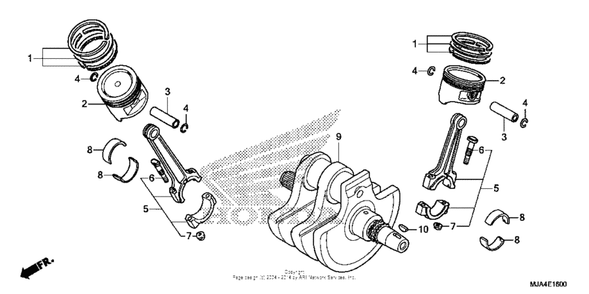 VT750C2B Коленвал