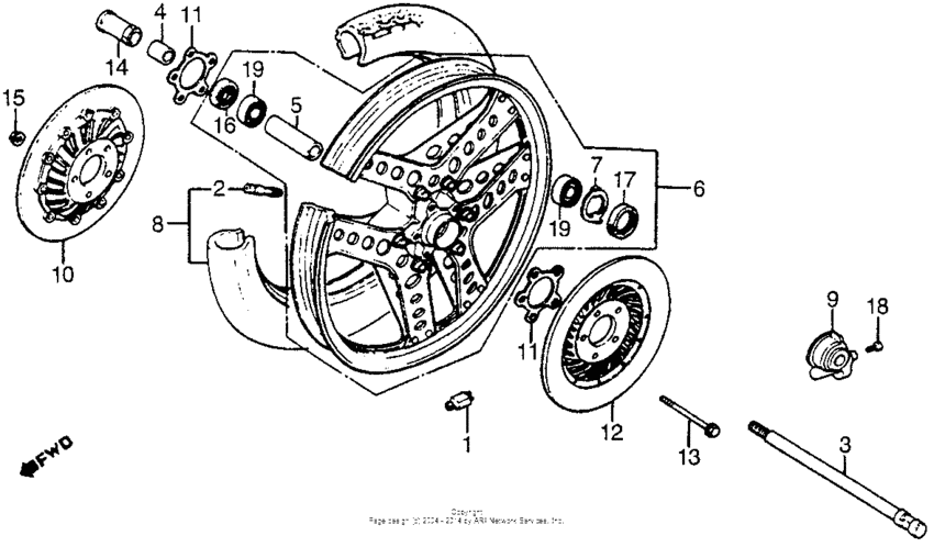Front wheel + disc