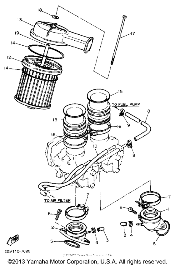 XV535U Воздушный фильтр