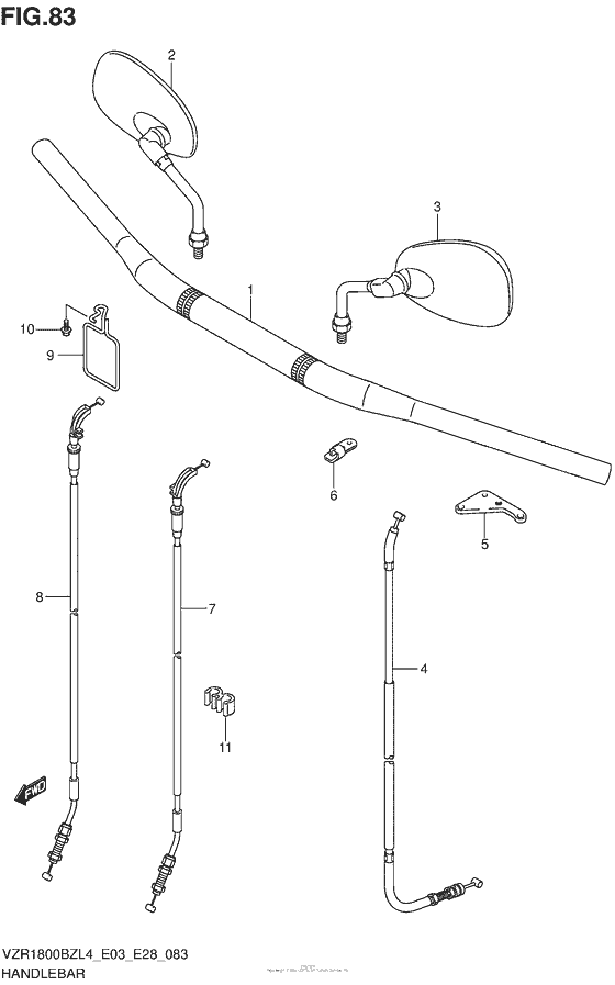 VZR1800BZ Handlebar (Vzr1800Bzl4 E03)