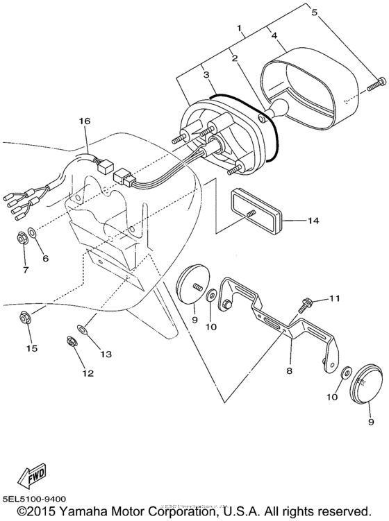 XVS1100LC Фонарь