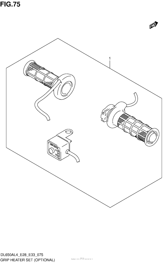 DL650 (ABS) Grip Heater Set (Optional)