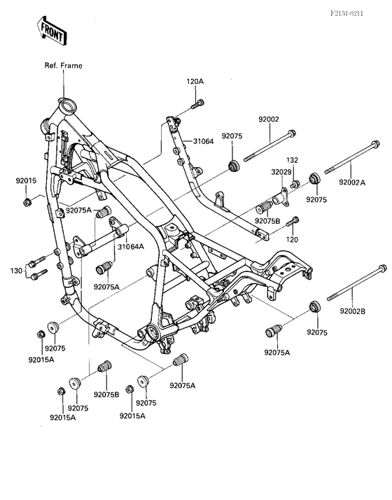 KZ1000 Рама ,крепежные детали