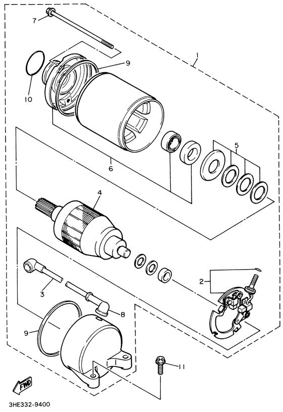 YZF600R Стартер