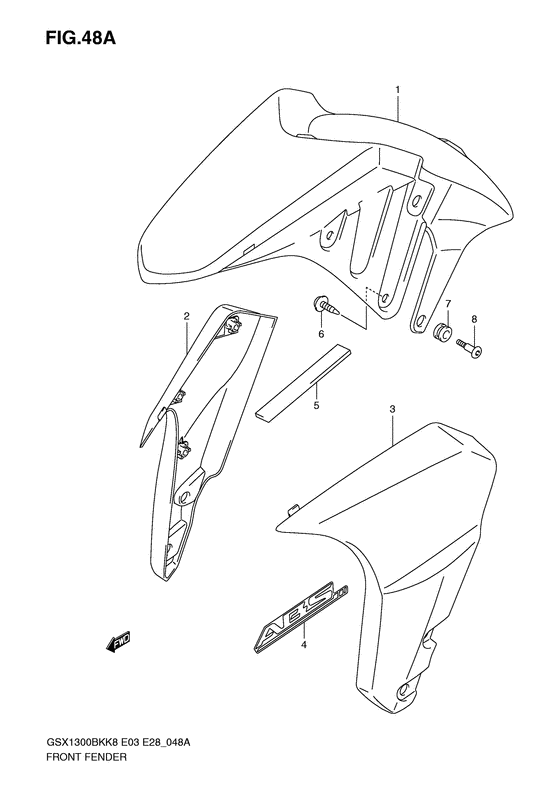 GSX1300BK Переднее крыло