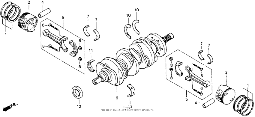 GL1500I Коленвал