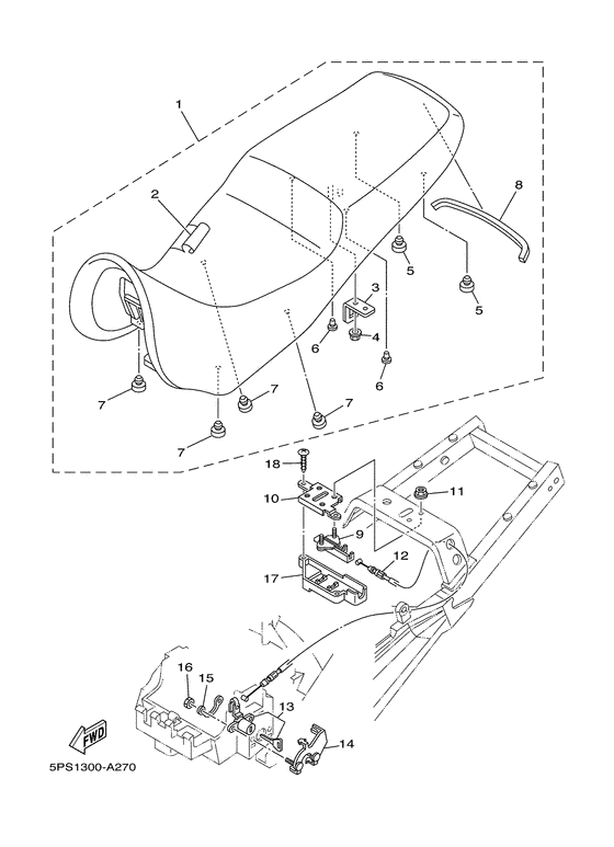 TDM900 Сиденье