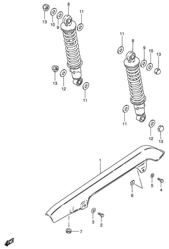 Chain case - shock absorber