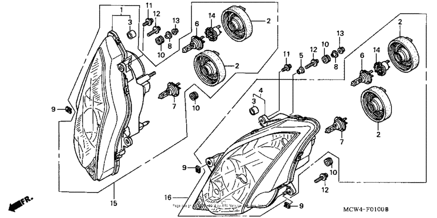VFR800 (ABS) Фара