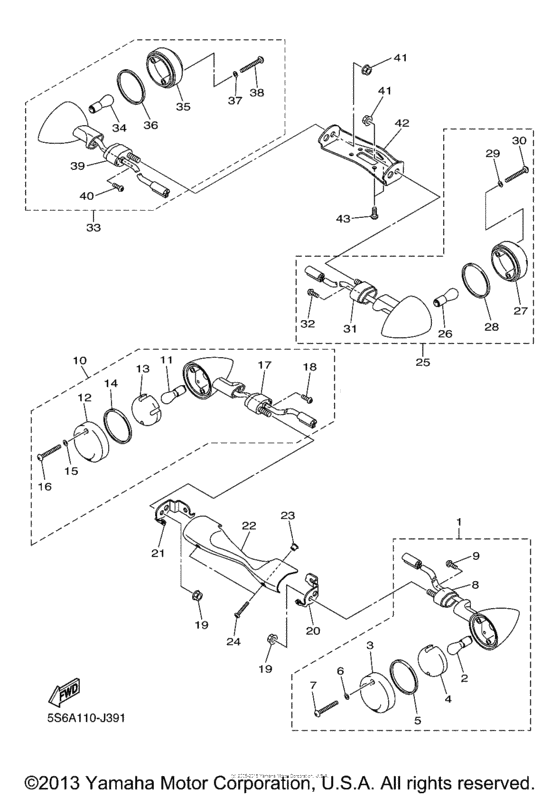 XVS1300CT Поворотники