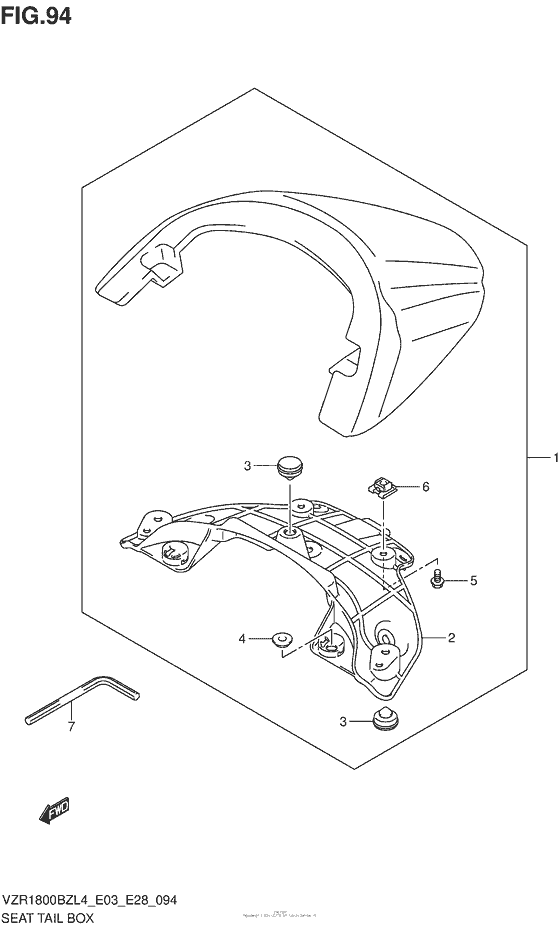 VZR1800BZ Seat Tail Box