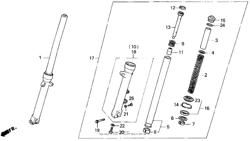 VF750CD Передняя вилка