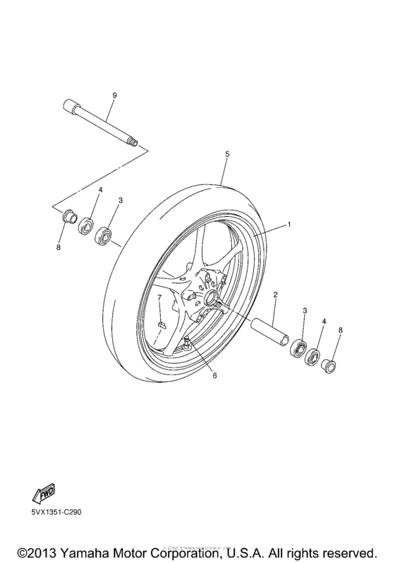 FZS6XCB Переднее колесо