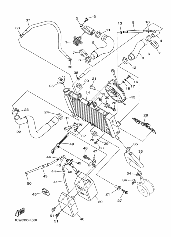 XJ6F Радиатор и шланг