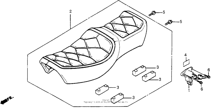 Vt500c seat 83-84