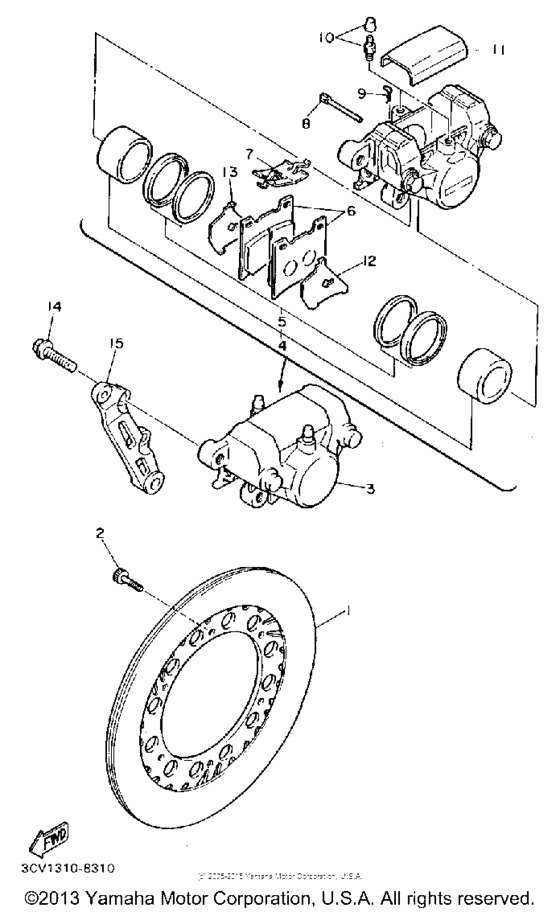 FJ1200BC Задний суппорт