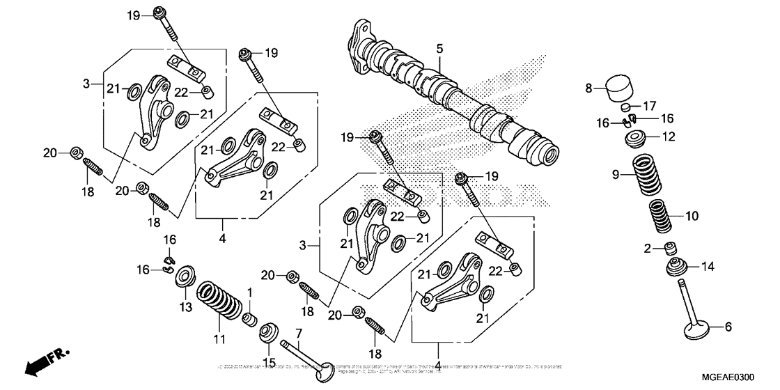 Camshaft + Valve (Fr.)