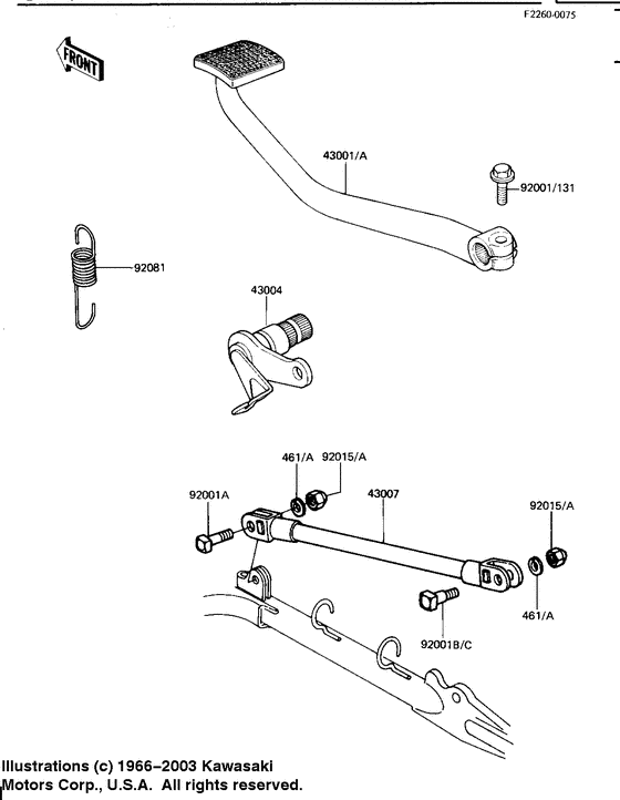 KZ1100 Педаль тормоза