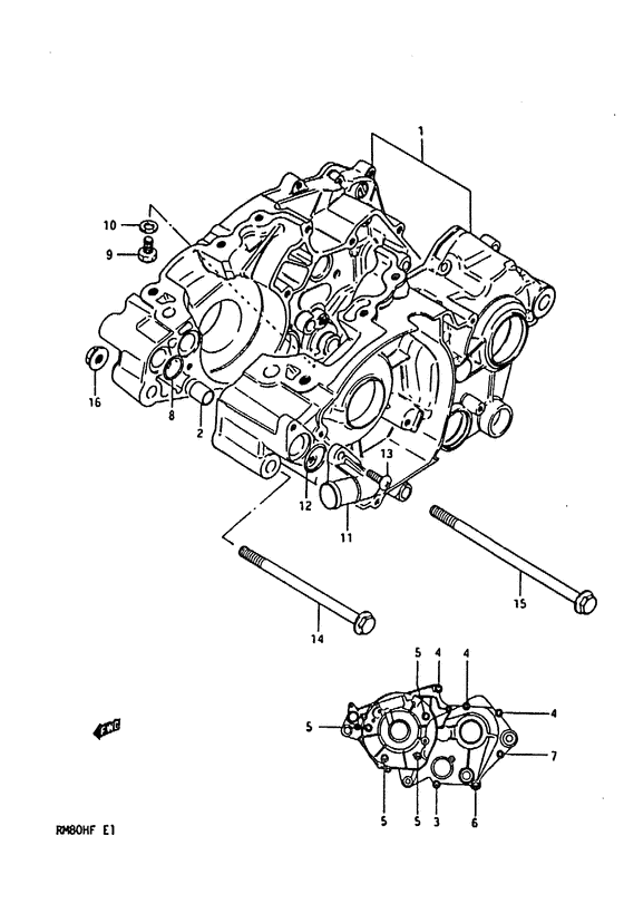 RM80 Картер двигателя